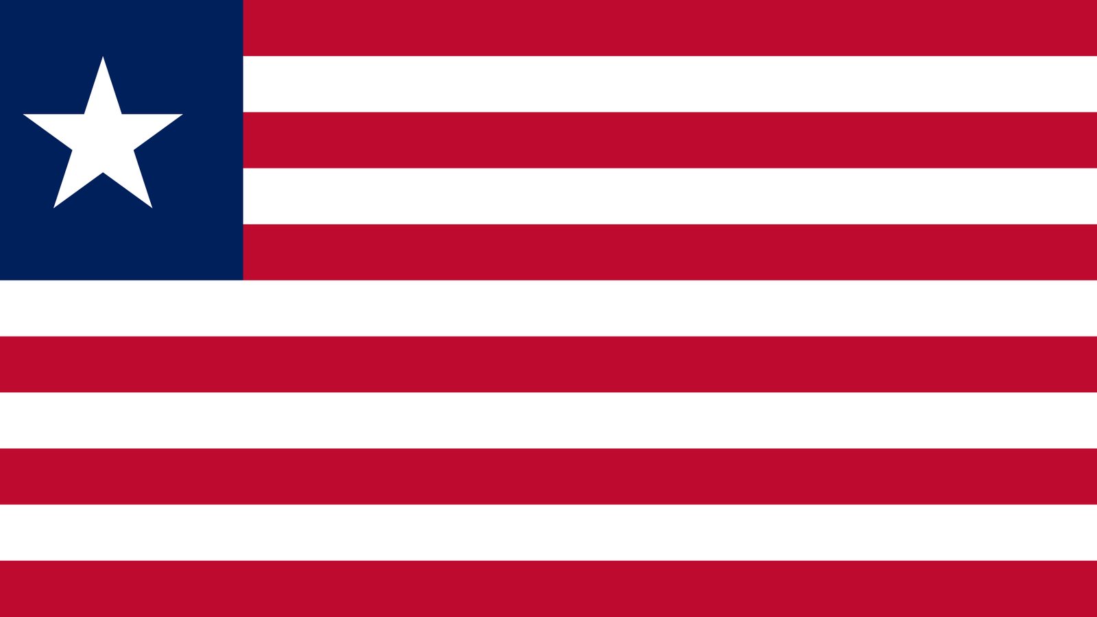 The flag of Liberia.